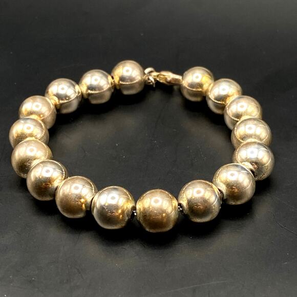 TIFFANY HARDWEAR Ball Bracelet in Silver, 10 mm, Size Small 7” -  NEW $700 - Picture 1 of 11